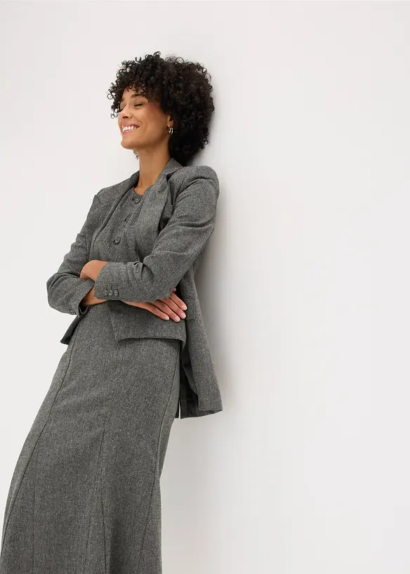 Godetová sukně s tvídovým vzhledem, bonprix