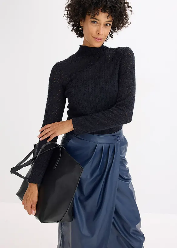 Rol&aacute;kov&eacute; tričko z krajky, bonprix