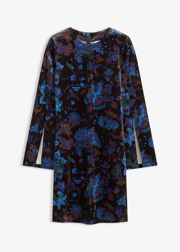 Minišaty ze splývavého sametu, bonprix