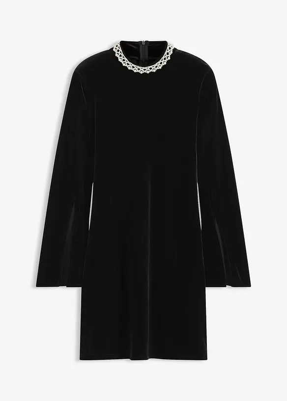 Minišaty ze splývavého sametu, bonprix