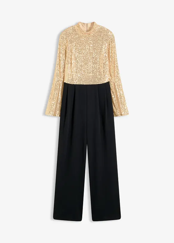 Žerzejový overal s pajetkami, bonprix