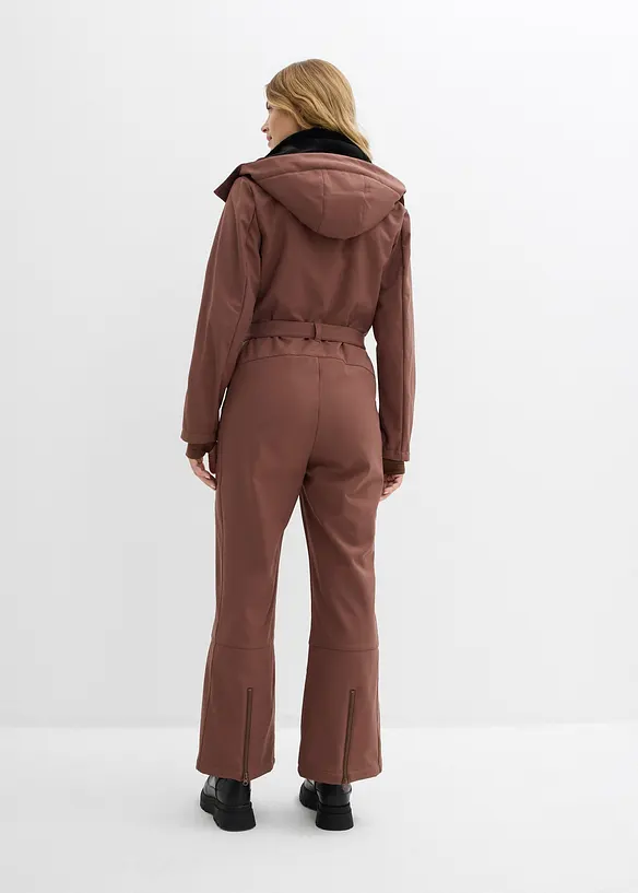 Softshellov&yacute; lyžařsk&yacute; overal s teplou pod&scaron;&iacute;vkou, voděodoln&yacute;, bonprix