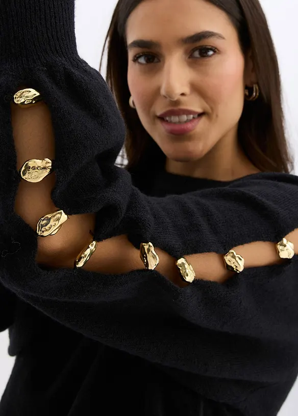 Svetr s kovovými korálky, bonprix