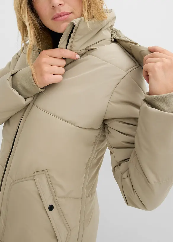 Voděodolný prošívaný kabát, bonprix