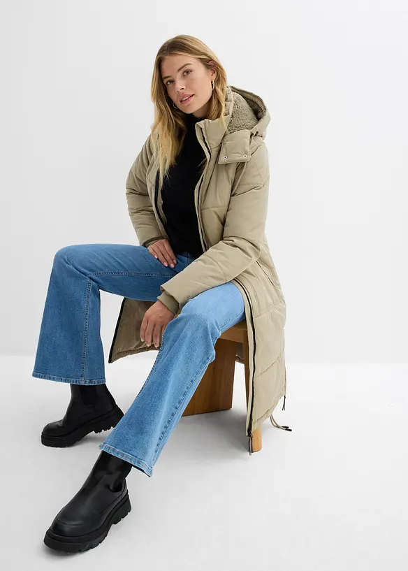 Voděodolný prošívaný kabát, bonprix