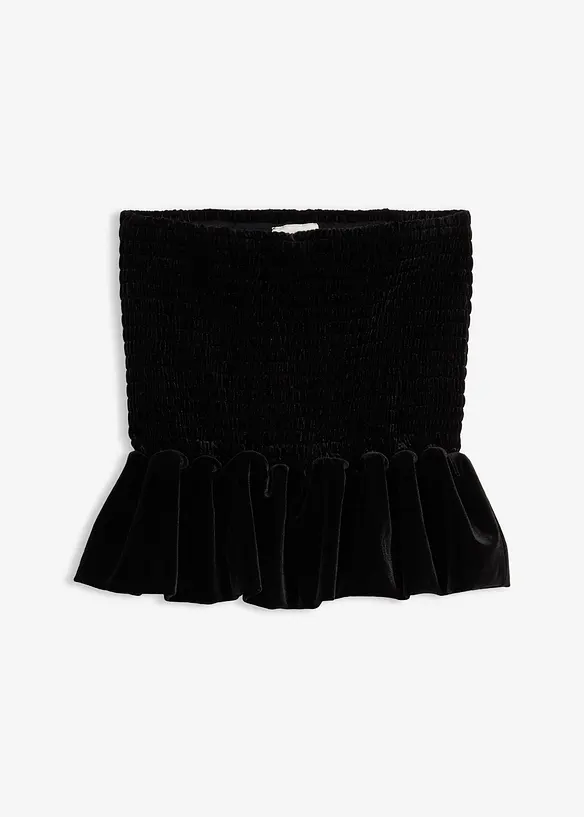 Kalhotová sukně z měkkého sametu, bonprix