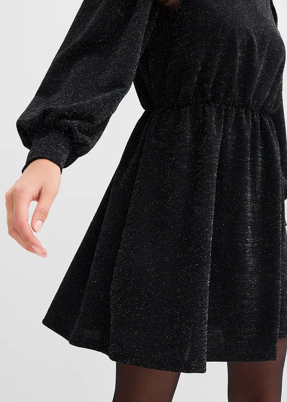 Třpytivé šaty z pevného interlockového materiálu, bonprix