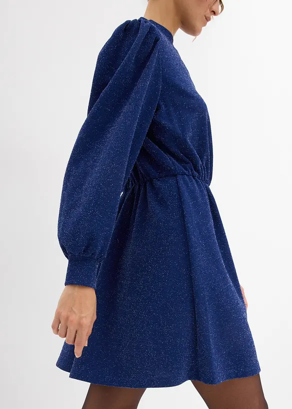 Třpytivé šaty z pevného interlockového materiálu, bonprix