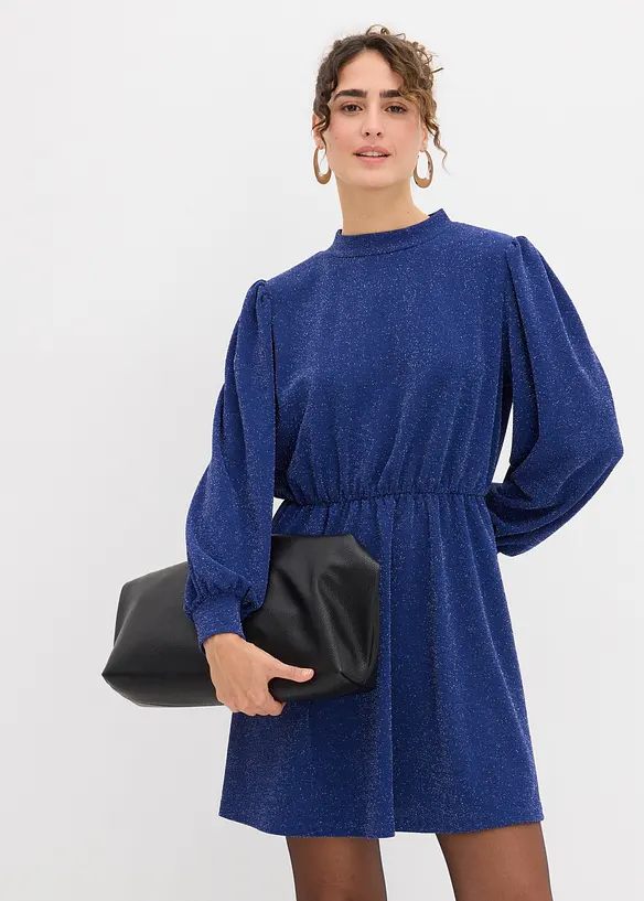 Třpytivé šaty z pevného interlockového materiálu, bonprix