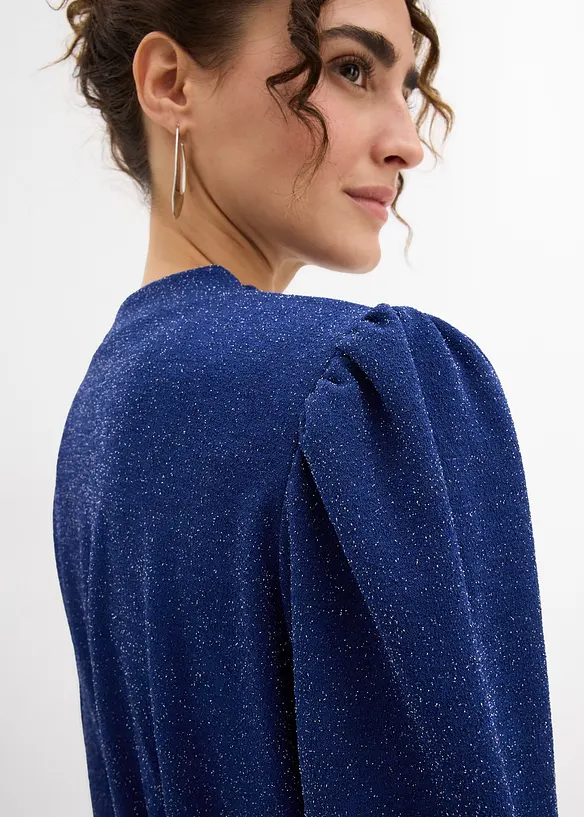 Třpytivé šaty z pevného interlockového materiálu, bonprix