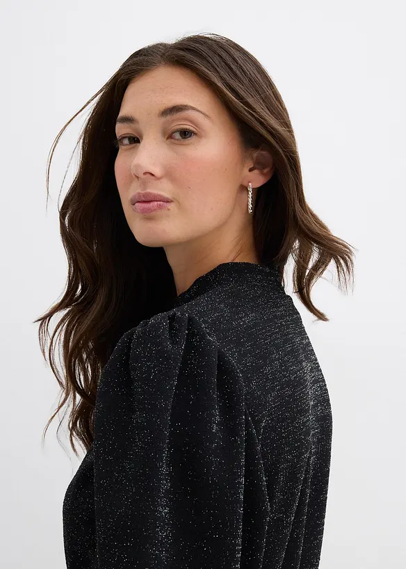 Třpytivé šaty z pevného interlockového materiálu, bonprix