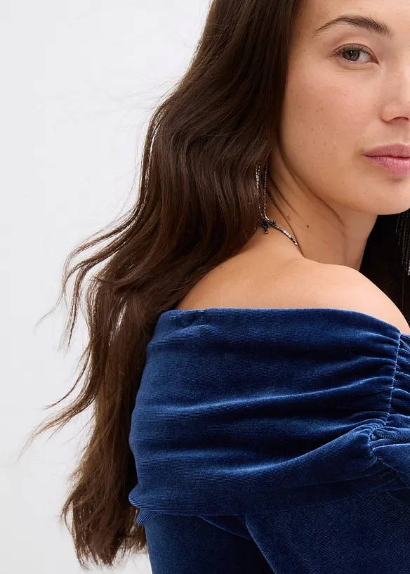 Carmen triko z měkkého sametu, bonprix