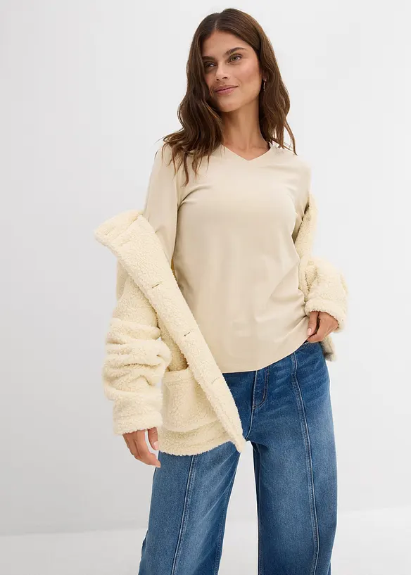 Přiléhavé triko s dlouhým rukávem, bonprix