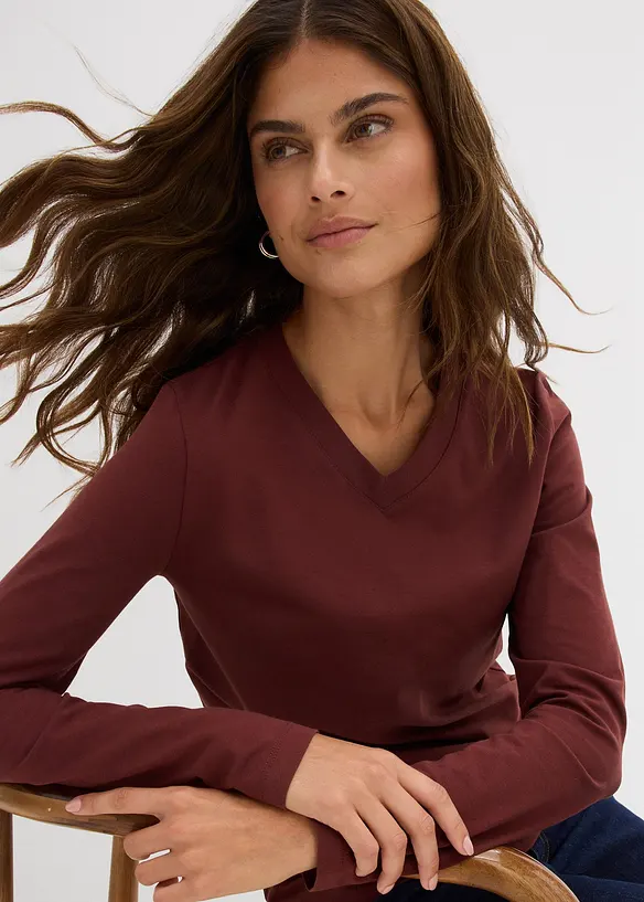 Přil&eacute;hav&eacute; triko s dlouh&yacute;m ruk&aacute;vem, bonprix