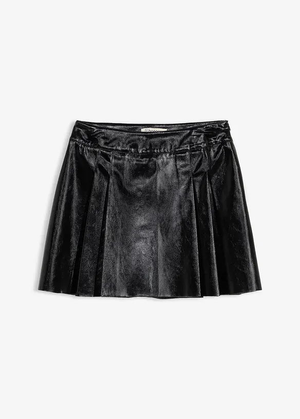 Krátká sukně z umělé kůže, s protizáhyby, bonprix