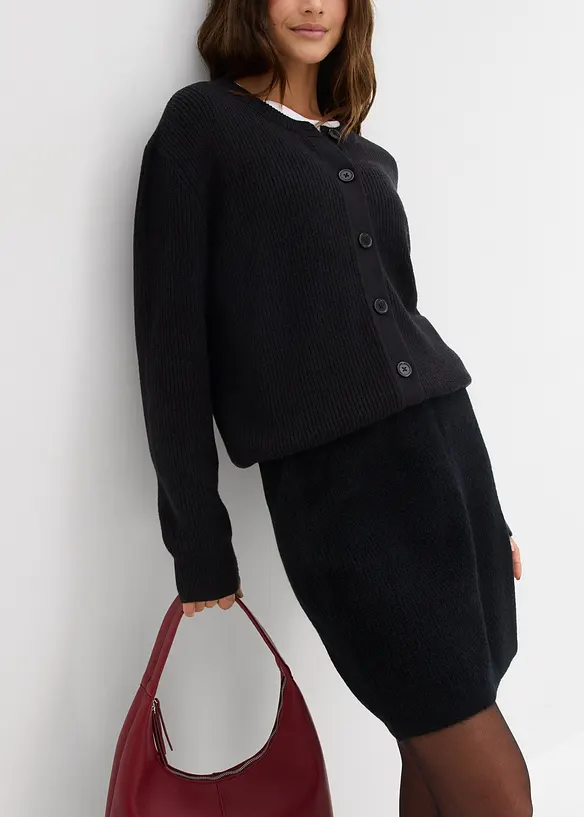 Kr&aacute;tk&aacute; pleten&aacute; sukně, bonprix