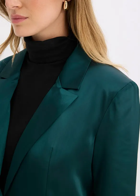 Oversize blejzr ze saténu, bonprix