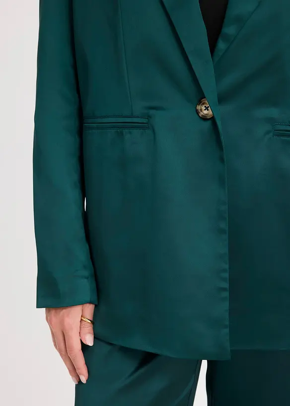 Oversize blejzr ze saténu, bonprix