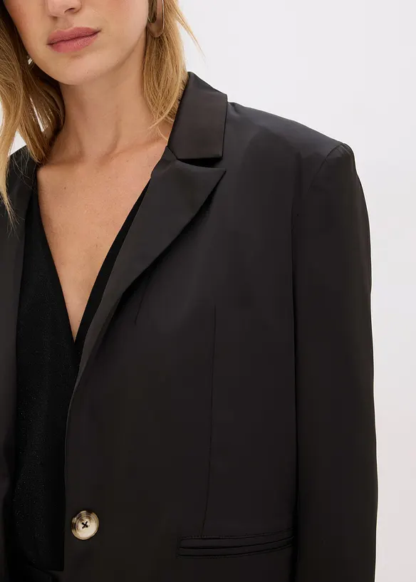 Oversize blejzr ze saténu, bonprix