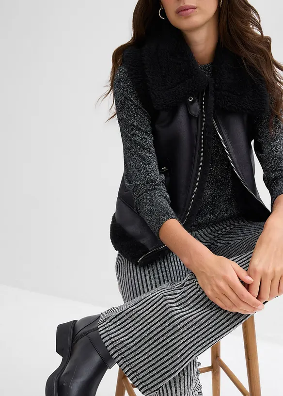 Rozšířené legíny se třpytivou přízí, bonprix