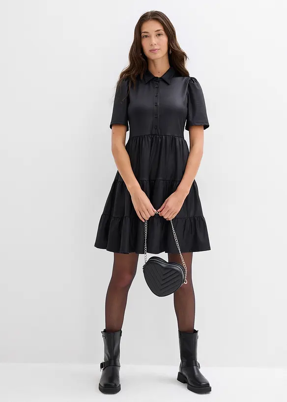 Minišaty z lesklého materiálu, bonprix