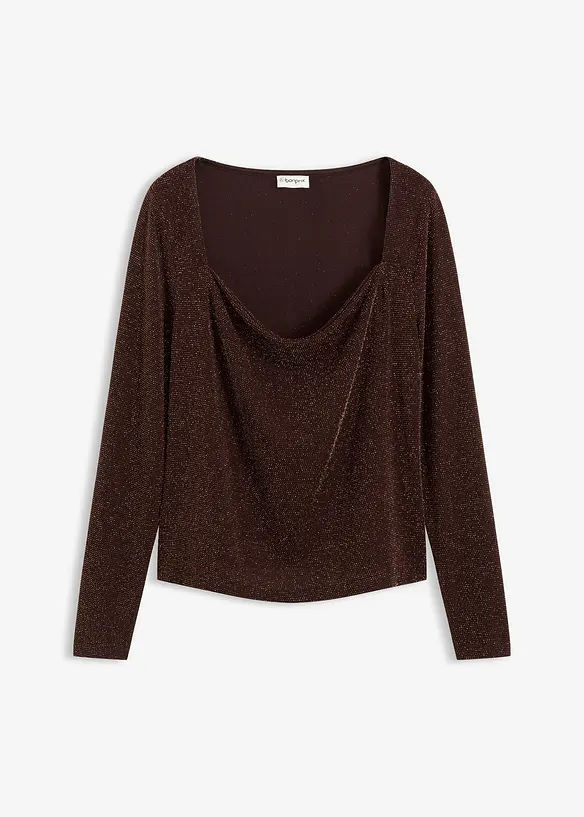 Top s v&yacute;střihem zv. voda, bonprix