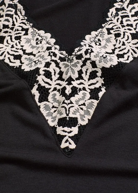 Body bez kostic, z měkkého modalu s krajkou, bonprix