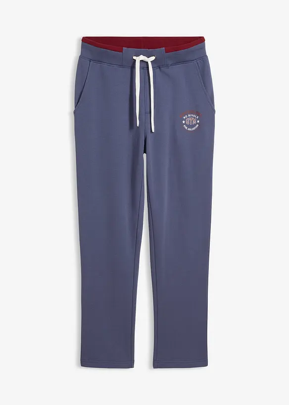 Joggingové kalhoty se sportovními detaily, z čisté bavlny, bonprix