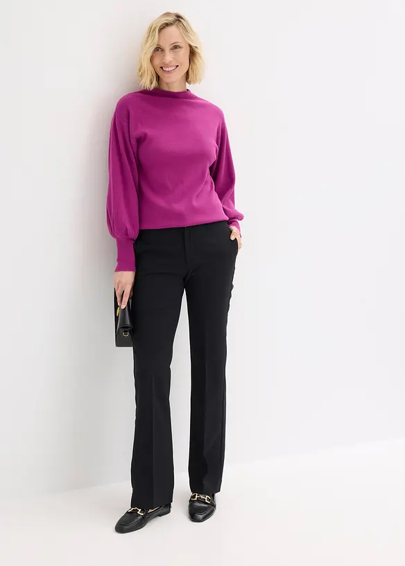 Velmi žensk&eacute; kalhoty s puky, bonprix