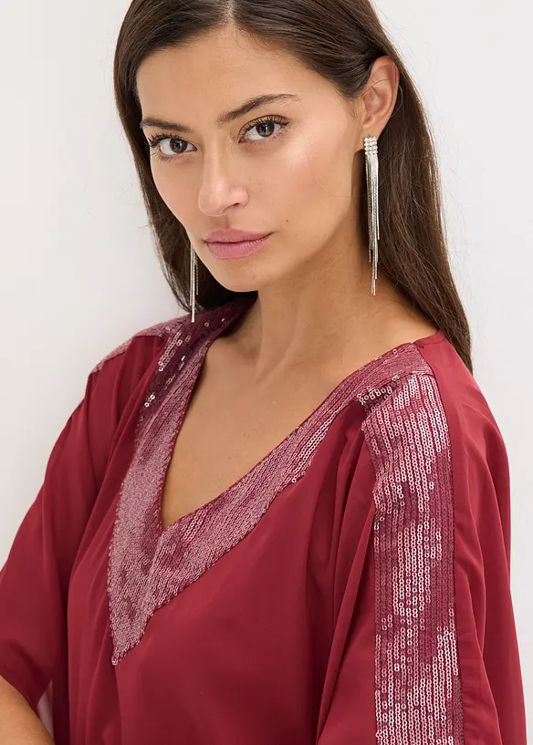 Oversized halenka s pajetkovou vsadkou, bonprix