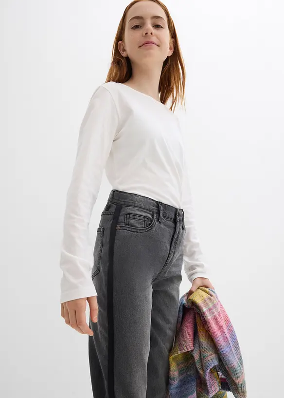 Termo džíny s žerzejovou podšívkou, Mid Waist, bonprix