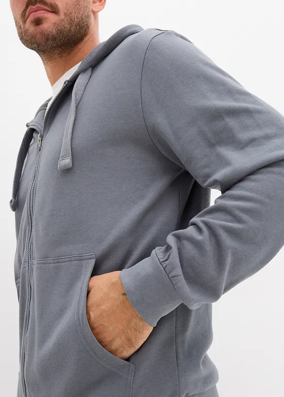 Mikina s kapuc&iacute; a zipem, bonprix