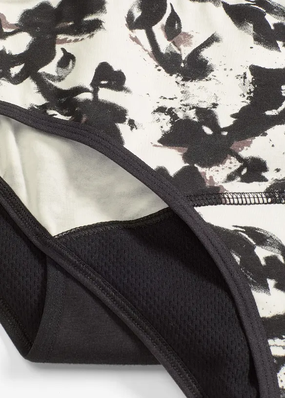 Bokové menstruační kalhotky z mikrovlákna, střední savost (3 ks v balení), bonprix