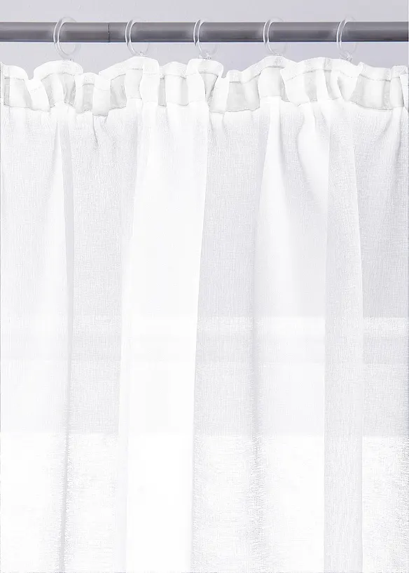 Záclona z recyklovaného polyesteru, s jemnou strukturou (1 ks), bonprix