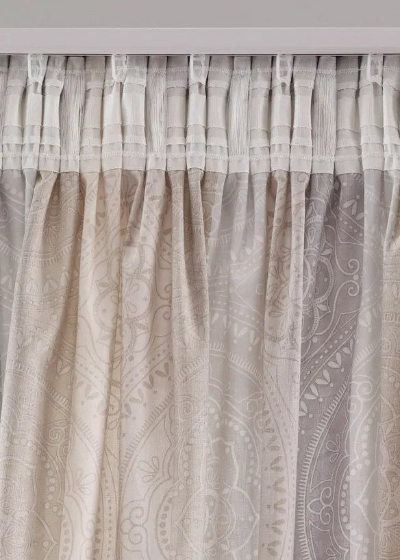 Neprůhledný závěs s proužky (1 ks) s recyklovaným polyesterem, bonprix