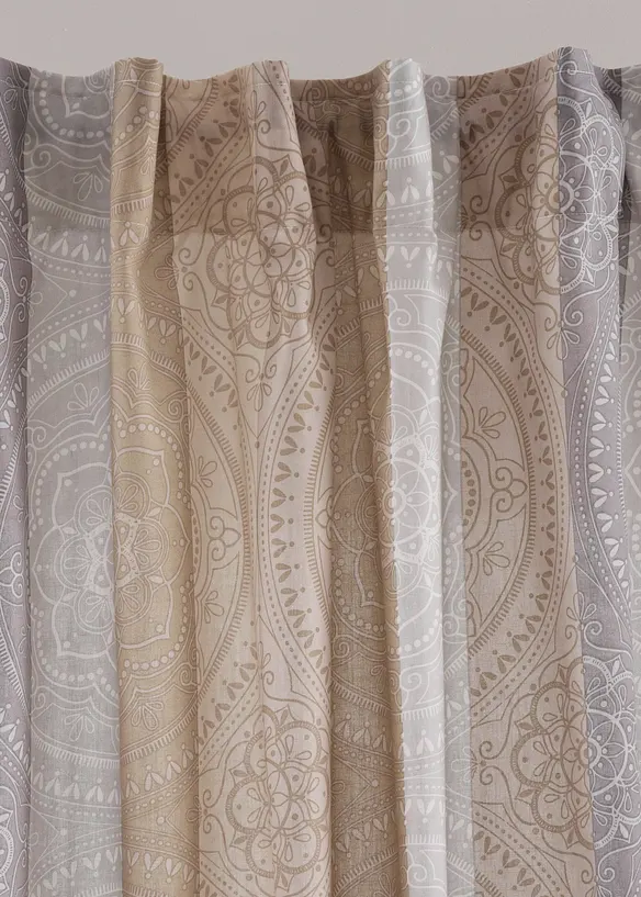 Neprůhledný závěs s proužky (1 ks) s recyklovaným polyesterem, bonprix