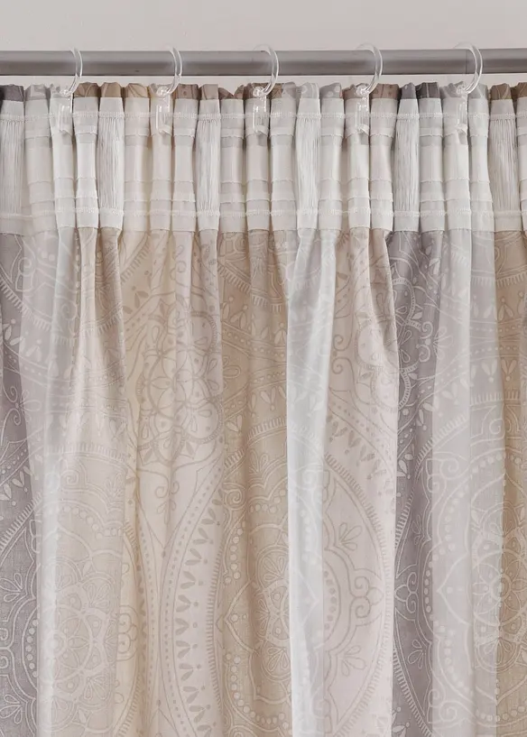 Neprůhledný závěs s proužky (1 ks) s recyklovaným polyesterem, bonprix