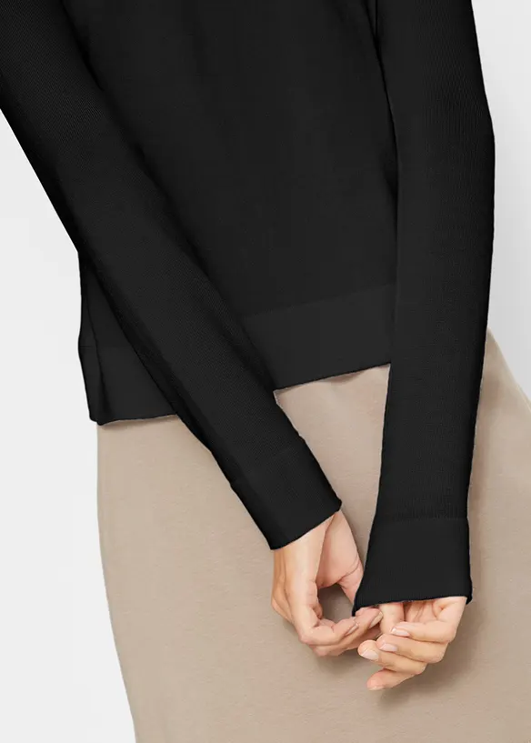 Krátký pletený kabátek s viskózou, bonprix