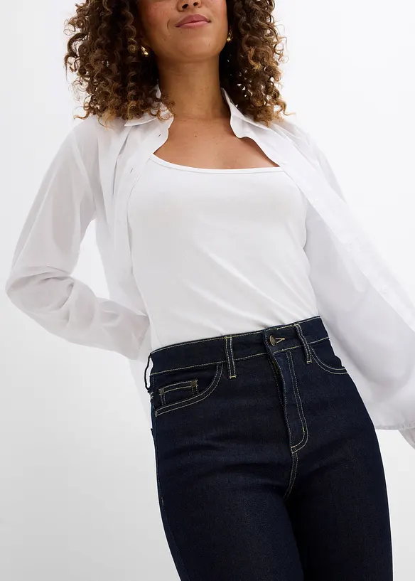 Skinny džíny Mid Waist, strečové, bonprix