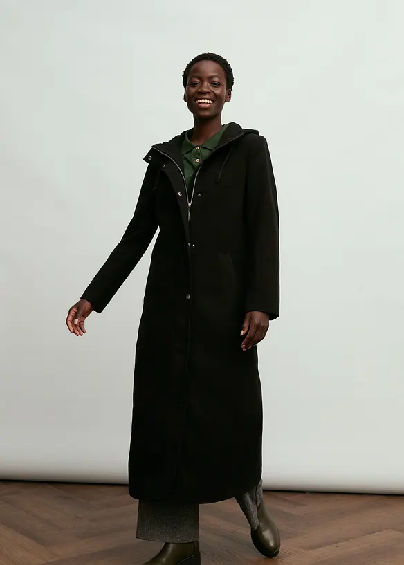 Kab&aacute;t z uměl&eacute; vlny, maxi d&eacute;lka, bonprix