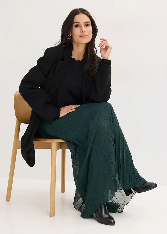 Šifónová sukně se zmačkanou úpravou, bonprix