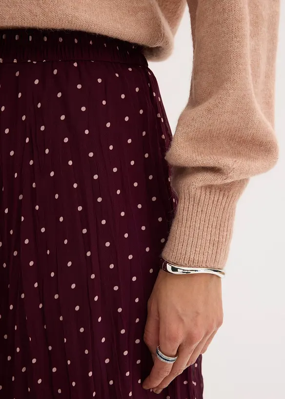 Šifónová sukně se zmačkanou úpravou, bonprix