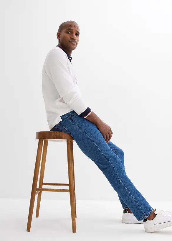 Džíny Classic Fit Straight, po stranách pružný pas, bonprix