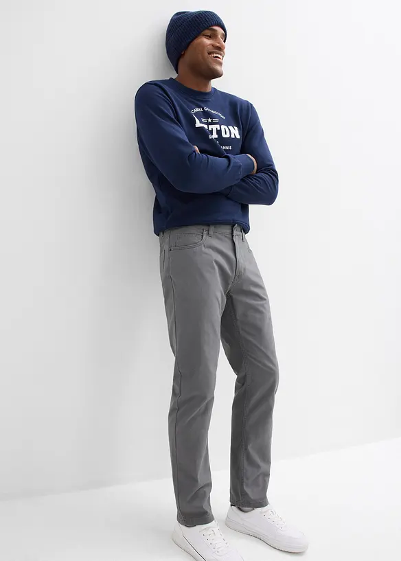 Keprové kalhoty z čisté bavlny Regular Fit, Straight, bonprix