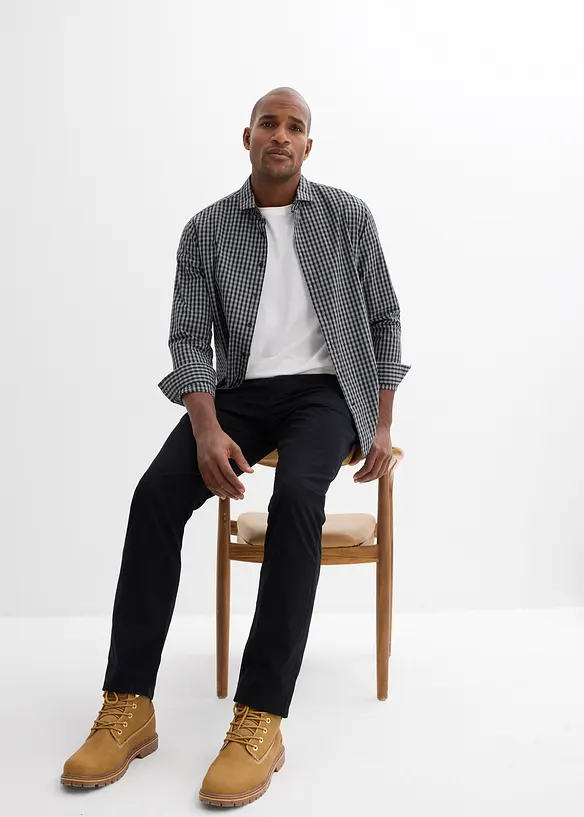 Keprové kalhoty z čisté bavlny Regular Fit, Straight, bonprix