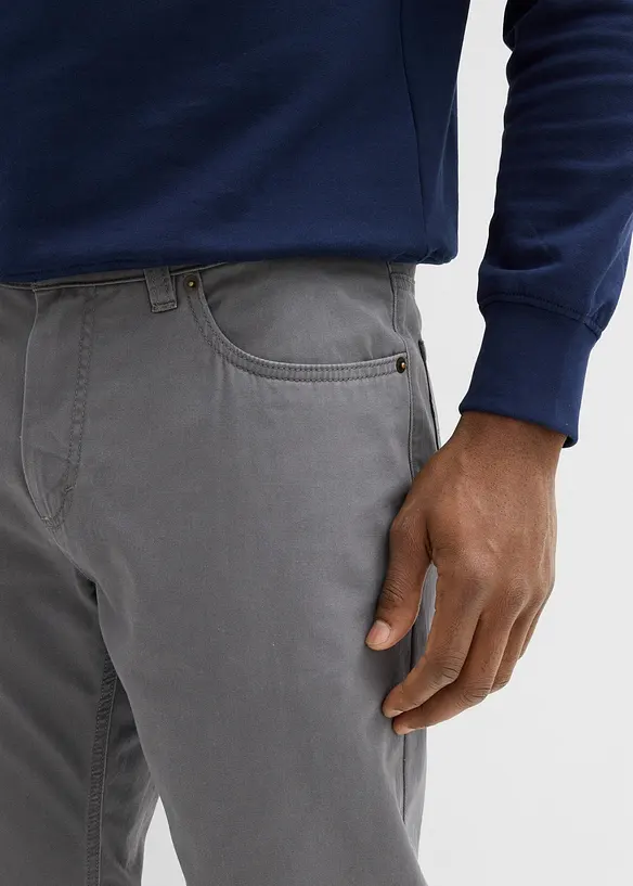 Keprové kalhoty z čisté bavlny Regular Fit, Straight, bonprix