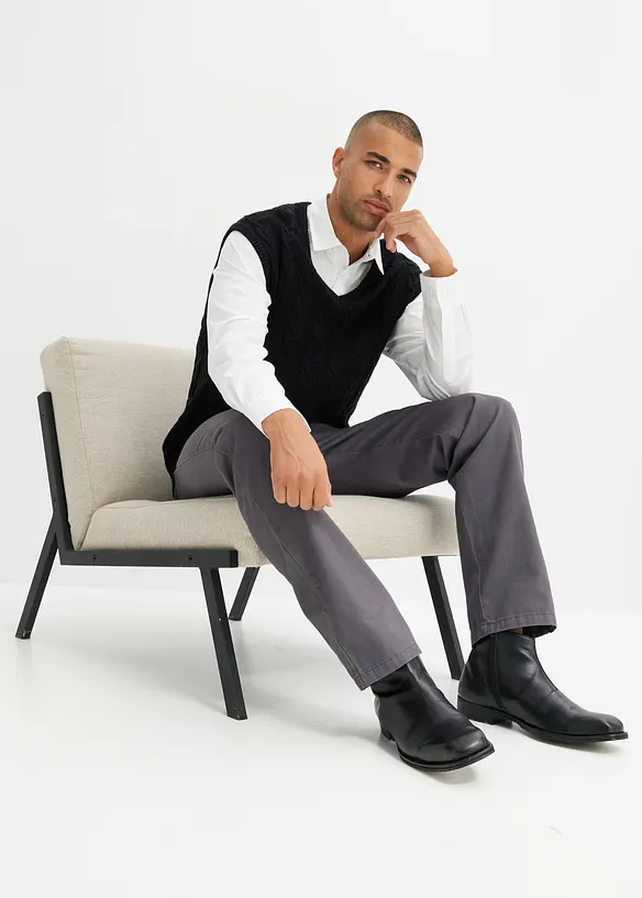 Chino kalhoty z čist&eacute; bavlny Regular Fit, Straight, bonprix