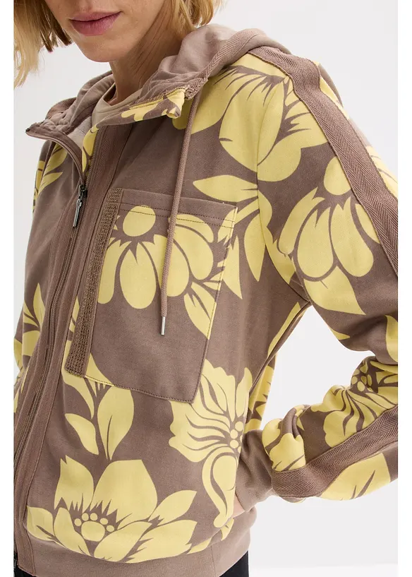 Mikina na zap&iacute;n&aacute;n&iacute;, s bavlnou, bonprix