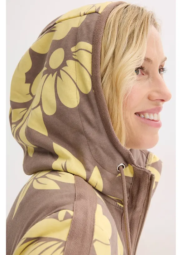 Mikina na zap&iacute;n&aacute;n&iacute;, s bavlnou, bonprix