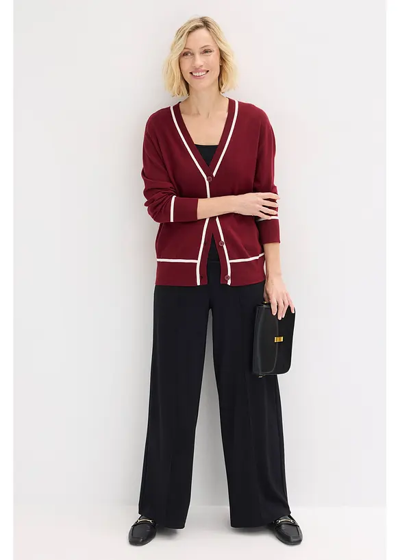 Kardigan s v&yacute;střihem do V, bonprix